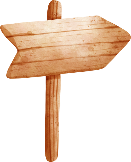 wooden sign